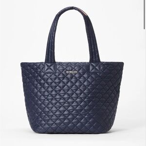 MZ Wallace Blue Quilted Tote Bag